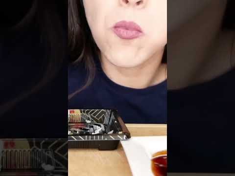 ASMR satisfying food sounds 👄 #asmr #sushi #sushiasmr #shorts #lips #asmrsounds #asmreating