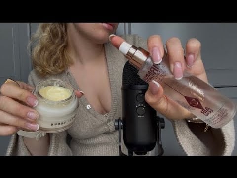 ASMR doing your makeup in 1 minute 𑣲