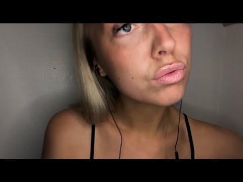 Asmr ~ Lip gloss try on + lense kissing 💋