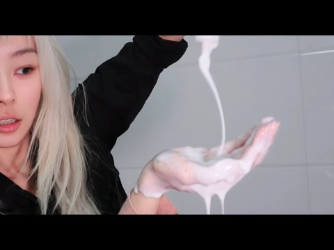 ASMR sticky triggers *white-glue massage*
