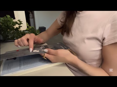 ASMR Page turning glossy thick magazine