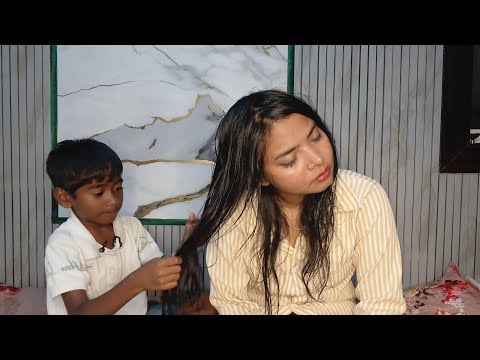 ✨ Little Om’s Gentle Hair Play ASMR ✨ | Combing, Spraying & Tiny Hair Extensions 🌸🎧