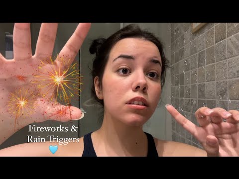 ASMR | Hand Movements + Mouth Sounds | Firework - Rain Trigger | Peripheral and Focus Triggers🧘‍♀️