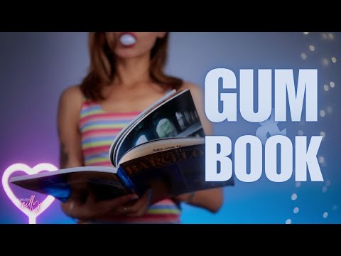 Bubble Gum Chewing, Book Page Turning, Page Flipping & Book Tapping ASMR (No Talking)