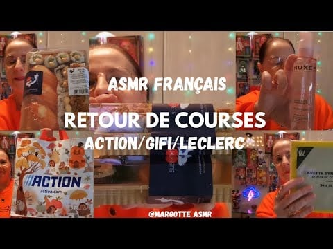 Asmr français. Retour de courses, Action/Gifi/Leclerc 🛍🛍🛒🛒