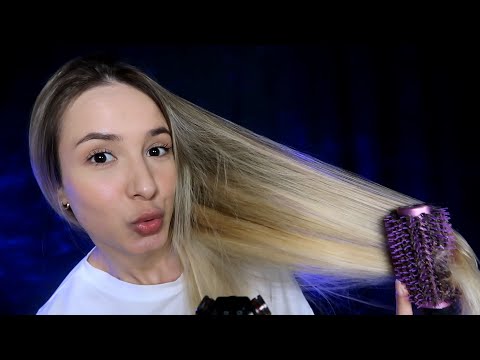 ASMR - MEXENDO NO CABELO ATÉ VOCÊ DORMIR (sons de escovas diferentes)