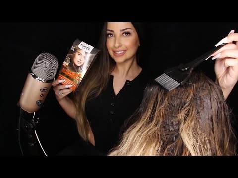 TÜRKÇE ASMR Annemin Saçlarını Boyadım 💆🏼‍♀️  Relaxing Hair Dye  | RAHAT UYKU