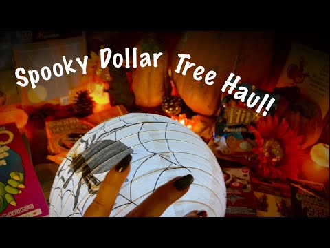 Dollar Tree Haul! Fall & halloween!🎃 (Soft Spoken) Spooky layered sounds~ASMR