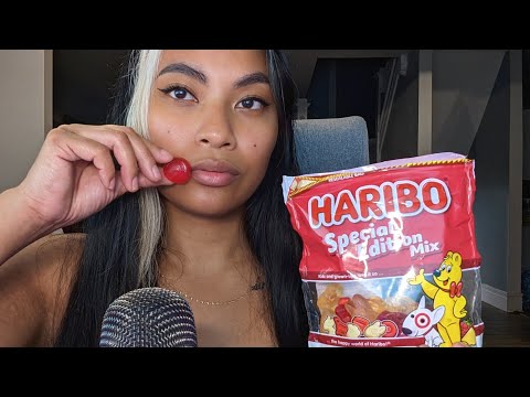 ASMR Eating Haribo Target Special Edition Gummies , Chewy Mouth Sounds