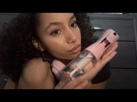 asmr water sounds and aggressive hand and skin scratching