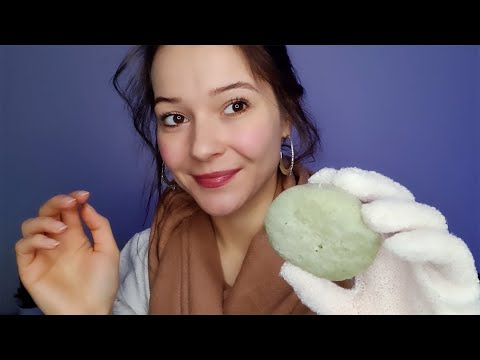 ASMR Roleplay Gesichtsreinigung und Peeling, Öl und Lotion (german)