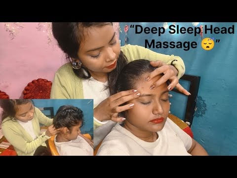 Asmr: Deep Relaxing Head Massage for Instant Calm 😴✨gentle scalp massage sounds..