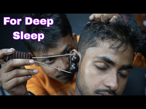 Head Massage For Deep Sleep | Migraine Relief Massage ASMR | Head Scratching ASMR | Forehead Tapping
