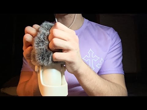 Short ASMR| Fluffy Mic Scratching