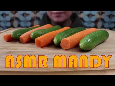 ASMR CUCUMBER + CARROTS MUKBANG |Loud Crunchy Eating Sounds|
