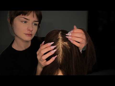 Hair Parting, Scratching, and Plucking [ASMR]
