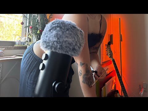 ASMR | Tattoo Tracing & Mic Brushing (soft whispers)