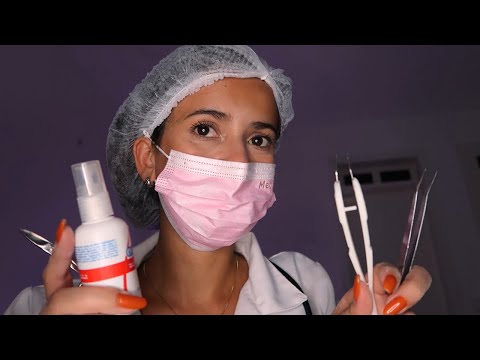 ASMR | MÉDICA CUIDANDO DO SEU FERIMENTO | ROLEPLAY | Sono garantido!