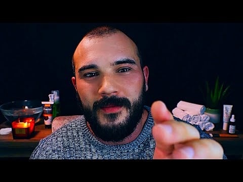 ASMR Very Gentle Face Treatment for Sleep 💆🏻‍♂️ The Safest Place in ASMR | Male Personal Attention