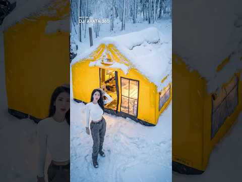 ❄️SNOW CAMPING FROM ABOVE WITH DJI AVATA 360