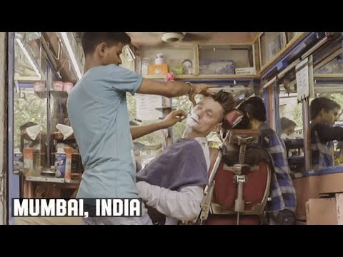 💈 I got a Classic Traditional Street Shave in Mumbai, India ✂️🇮🇳  Would you do this?