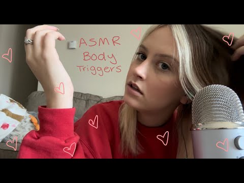 ASMR Hair Play, Nail Tapping, Skin Scratching, Tattoo Tracing!