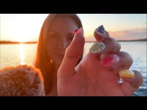 asmr with a gorgeous sunset on the lake 🌅