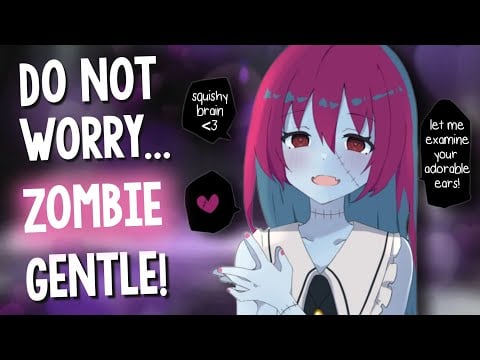 Clumsy Zombie Girl Nibbles on your ears👂[ASMR | Ear Inspection, Cleaning & Tapping | Close Whispers]