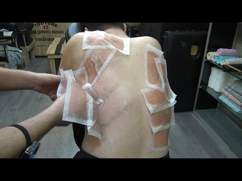 ASMR BARBER BODY MASSAGE - BODY WAX ( LIVE )