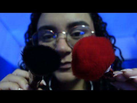 ASMR PINCEL NA TELA COM SONS DE BOCA