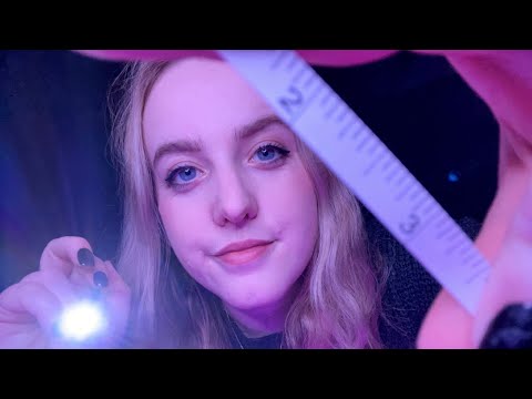 ASMR | Measuring your face 📏 [light triggers]