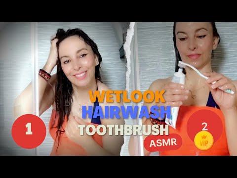 ASMR THE ULTIMATE WETLOOK EXPERIENCE!  Part 1: Soaking Wet Clothes & Deep Hair Wash