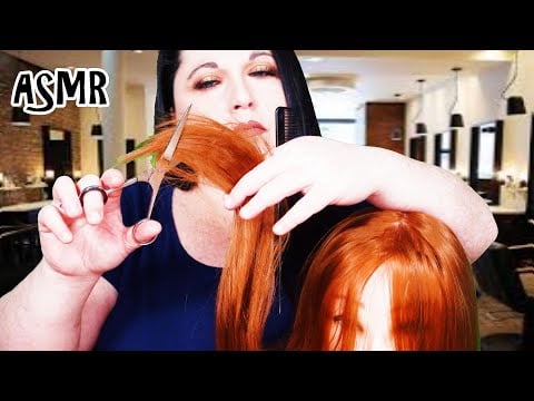ASMR Real Haircut Roleplay (Hair Straightening, Scissors, Hair Brushing, Spray, Gossip, Hair Play)