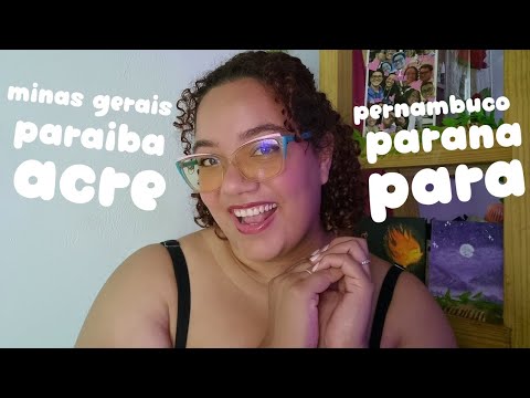 ASMR SUSSURRANDO ESTADOS DO BRASIL 🇧🇷💕✨