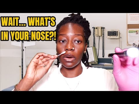 ASMR THERE’S SOMETHING IN YOUR NOSE 👃🏾👩🏾‍⚕️ Up-Close Exam, Plucking & Personal Attention