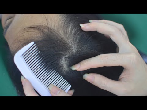 ASMR Real Person Hair Combing And Hair Parting On Real Person, Hair Sounds For Anxiety Relief