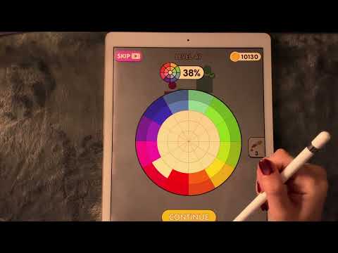 😴 iPad ASMR - Mixing COLORS (2) - Clicky Whispers