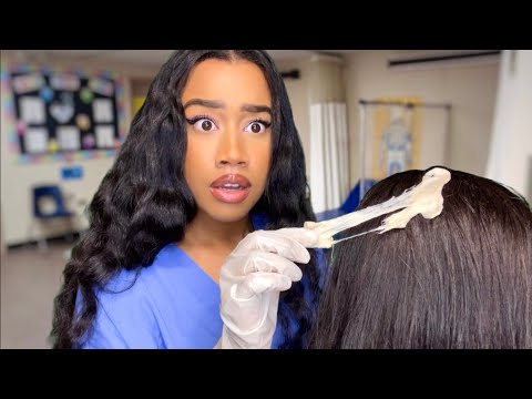 ASMR School Nurse Gets Gum Out of Your Hair 👩🏽‍⚕️🤏🏽 ASMR School Nurse Role-play