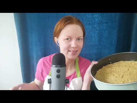 Making a Mango Cheesecake – Whispers and Baking Sounds with an accent