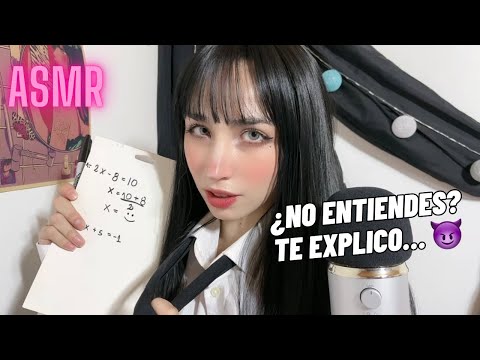 ASMR| La Chica Que TE MOLESTA 😈 Te Enseña Matemáticas (Roleplay)