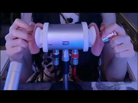 10 Triggers Ear Cleaning ASMR: Feather, Cotton Swabs, Puff & Hair Wash / 2Hr (No Talking)