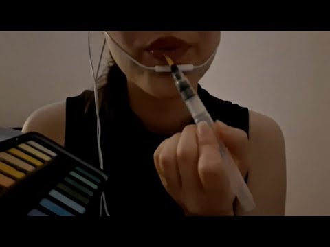 ASMR lofi spit painting with apple mic 🎨