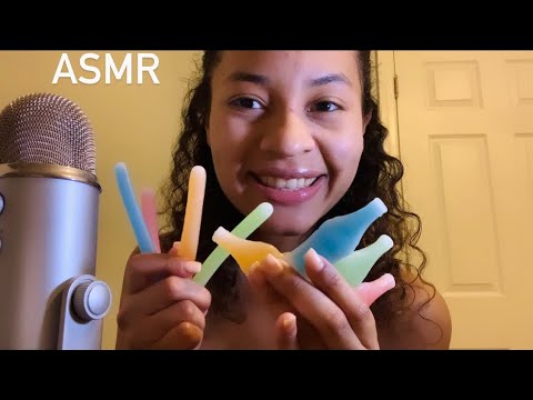 ASMR Español| Comiendo Nik L Nips Wax Candy Bottles | Mouth Sounds