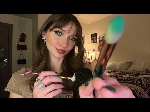 ASMR Mic Brushing + Face Brushing Personal Attention