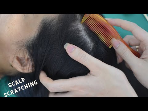 ASMR Nape Scratch & Hair Parting, Hair Combing No Talking, Hair Sounds For Relaxation