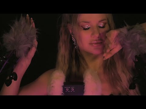 2 HOURS ASMR | Unintelligible Whispering & Fluffy Mic Scratching, Layered Background ( NO TALKING)😴