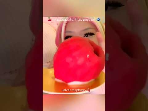 🍒🫐🍌JUST THE BITES | VIRAL FRUIT PASTERIES #asmr #mukbang #eatingsounds #slime