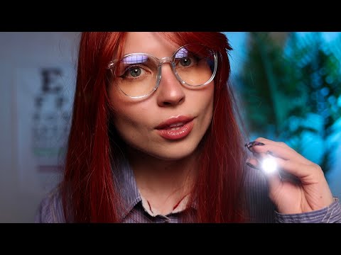 ASMR Detailed Eye Exam, Vision Tests, Color Blindness, Light Triggers | Medical Doctor Roleplay