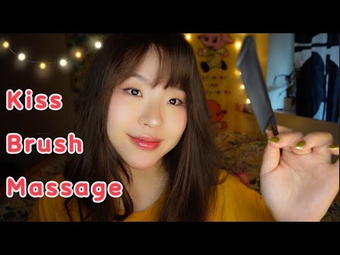 ASMR Girlfriend Massages You & Fixes Your Hair For a Big Event 🩷 Kisses, Hair Brushing, Pep Talk