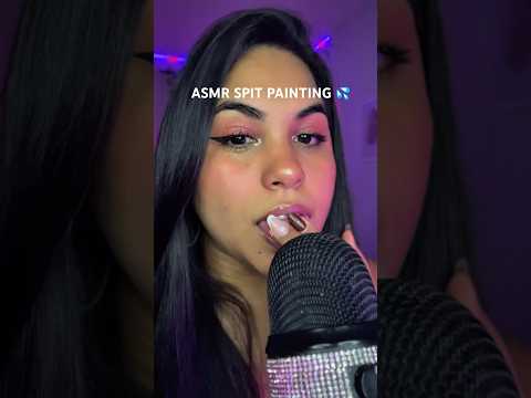 spit painting 💦 #asmrbrasil #tingles #asmrsounds #mouthsounds #asmr #asmrspitpainting